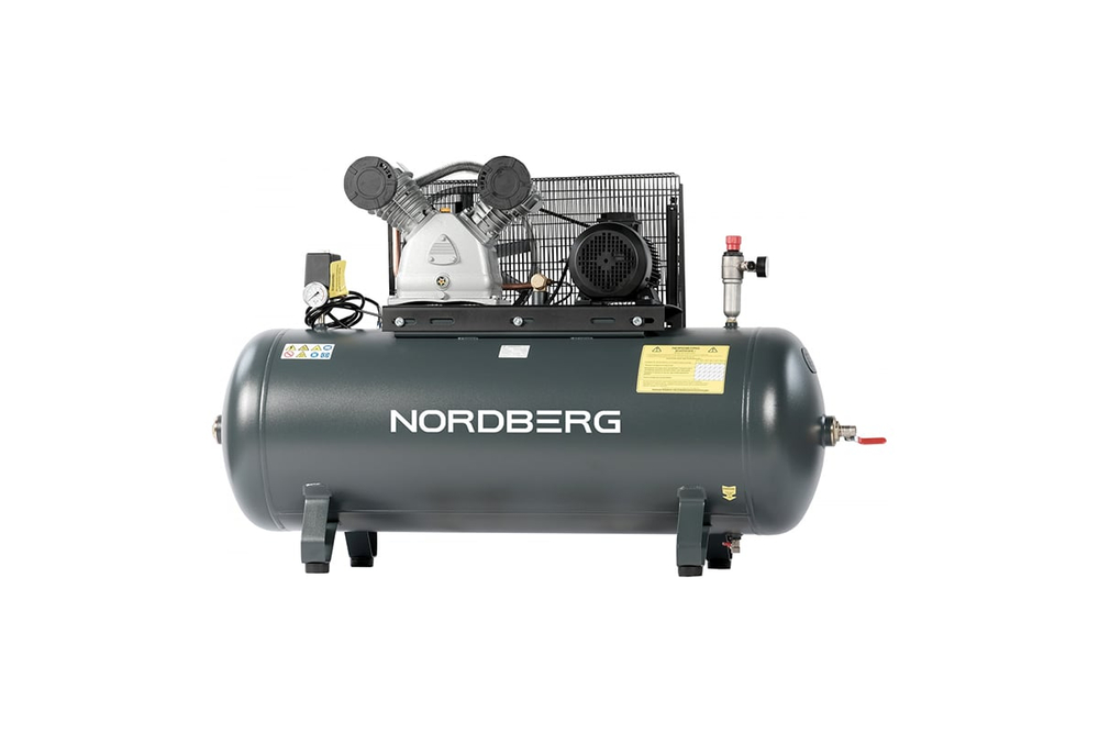Компрессор поршневой с ременной передачей 380В, ресив. 270л, 690л/мин NORDBERG NCP300/690
