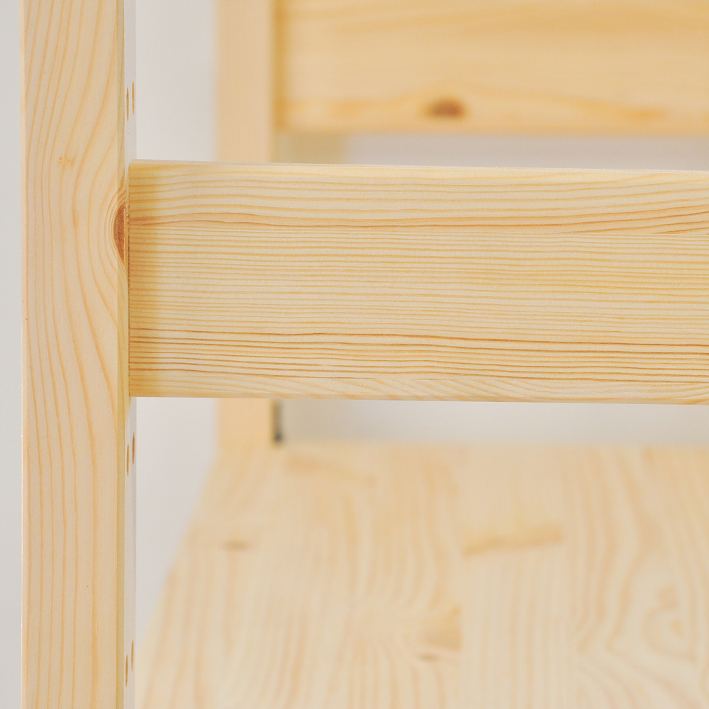 Стеллаж ИВАРИ, деревянный из массива сосны, 5 полок