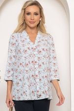 Блуза "Правила успеха" (нежно-голубая) Б4159 LT Collection (Акция)