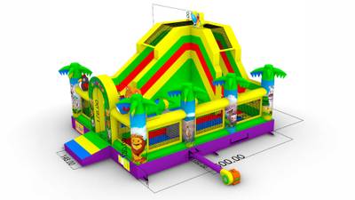 Коммерческий надувной батут «Сафари-джунгли 2» 6*5*4,2 м