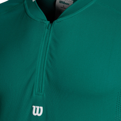 Мужское теннисное поло Wilson Players Seamless Zip Henley 2.0 T-Shirt Men - Green