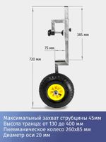 Транцевые колёса струбцинного типа