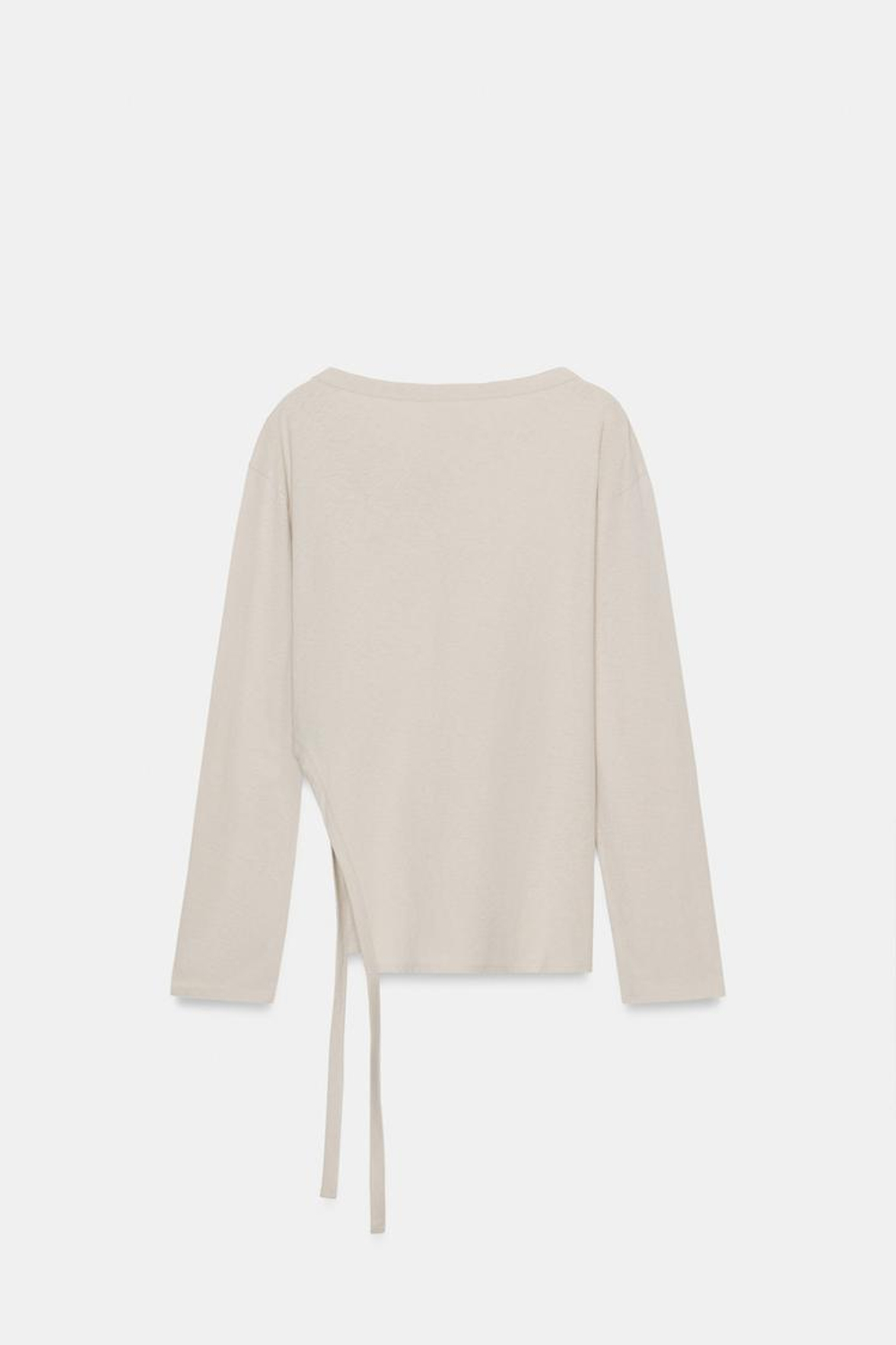 ZARA ФУТБОЛКА АСИММЕТРИЧНОГО КРОЯ В СТИЛЕ РУСТИК, ЛИНЯЛЫЙ РОЗОВЫЙ