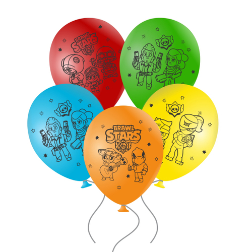 Шар 12" Ассорти BRAWL STARS, Пастель ЗБ 10 шт