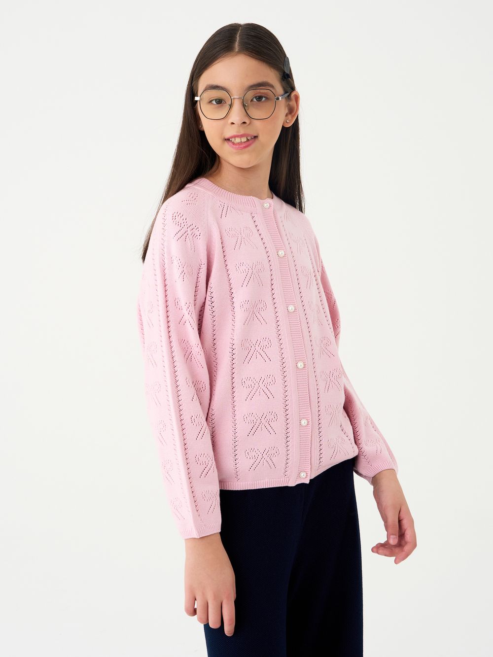 Кардиган для девочки AT1385 розовый