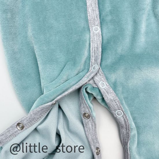 Комбинезон велюровый "Пушок" Морская волна