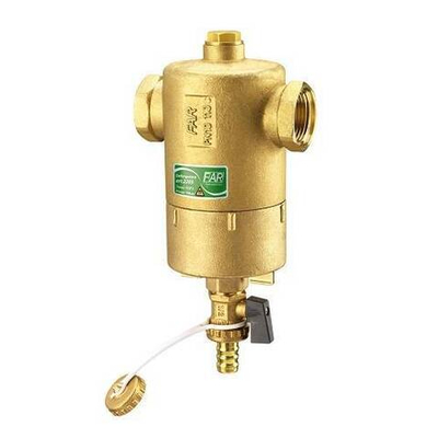 Сепаратор шлама с магнитными вставками FAR 2205 - 3/4" (ВР/ВР, PN10, Tmax 110°C, со сливным краном)