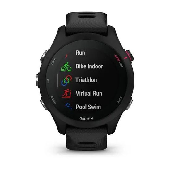 Умные часы Garmin FORERUNNER 255S Music с черным ремешком