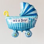 F Шар фигура Коляска для мальчика (голубая) 36"/89*75 см (БГ-30)