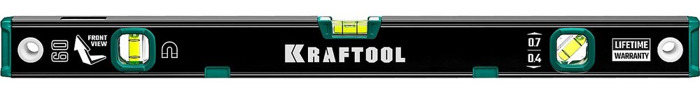 Kraftool 600 мм, магнитный уровень с зеркальным глазком