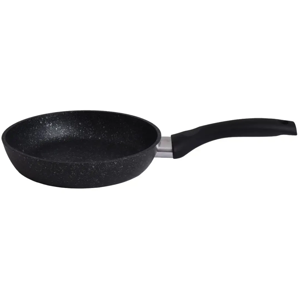 Сковорода 180/40мм с ручкой, АП (темный мрамор)