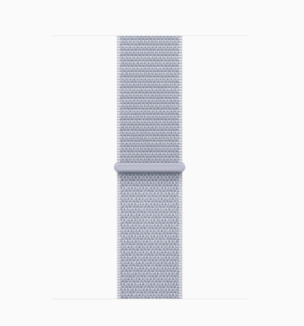 Apple Watch SE 2024 GPS 40mm Silver Aluminum Case with Sport Loop Blue Cloud (ремешок Спортивная петля цвета Синее облако) MXEE3