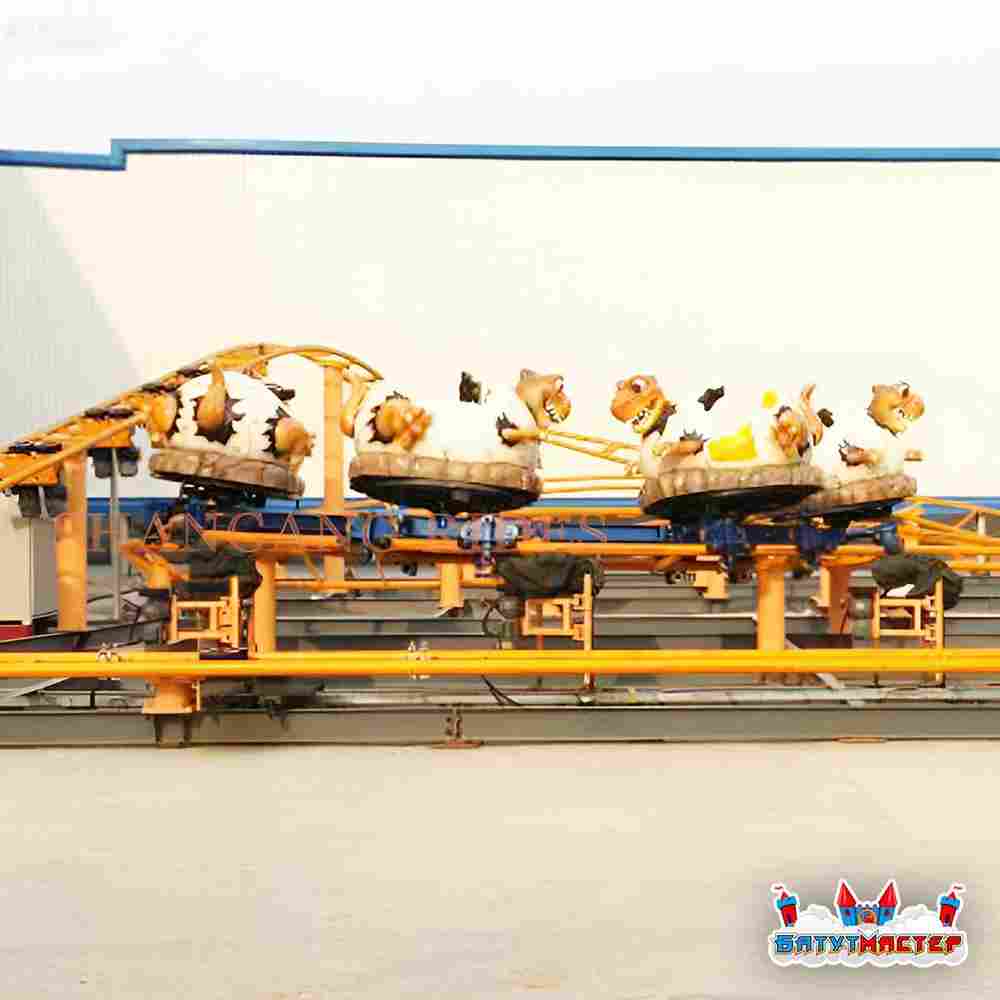 Большая катальная горка «Полет Дино», 6 кабин 12 мест, 22×18×3,5 м