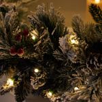 Хвойная гирлянда заснеженная "Glace" литая+пвх