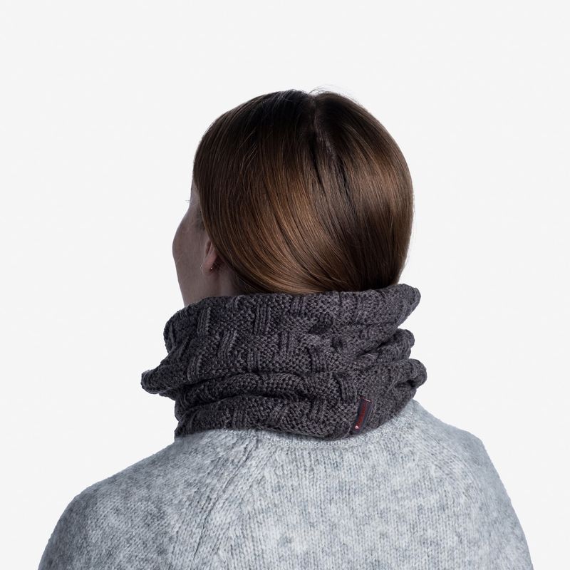 Вязаный шарф-труба с флисом Buff Neckwarmer Knitted Polar Airon Grey Vigore Фото 6