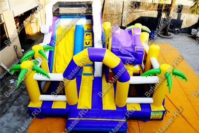 Коммерческий батут "Белый клык" с механизированной головой, размер 6*6*4 м