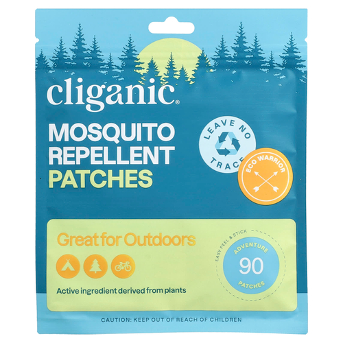Cliganic, Нашивки с репеллентом от комаров, 90 шт.