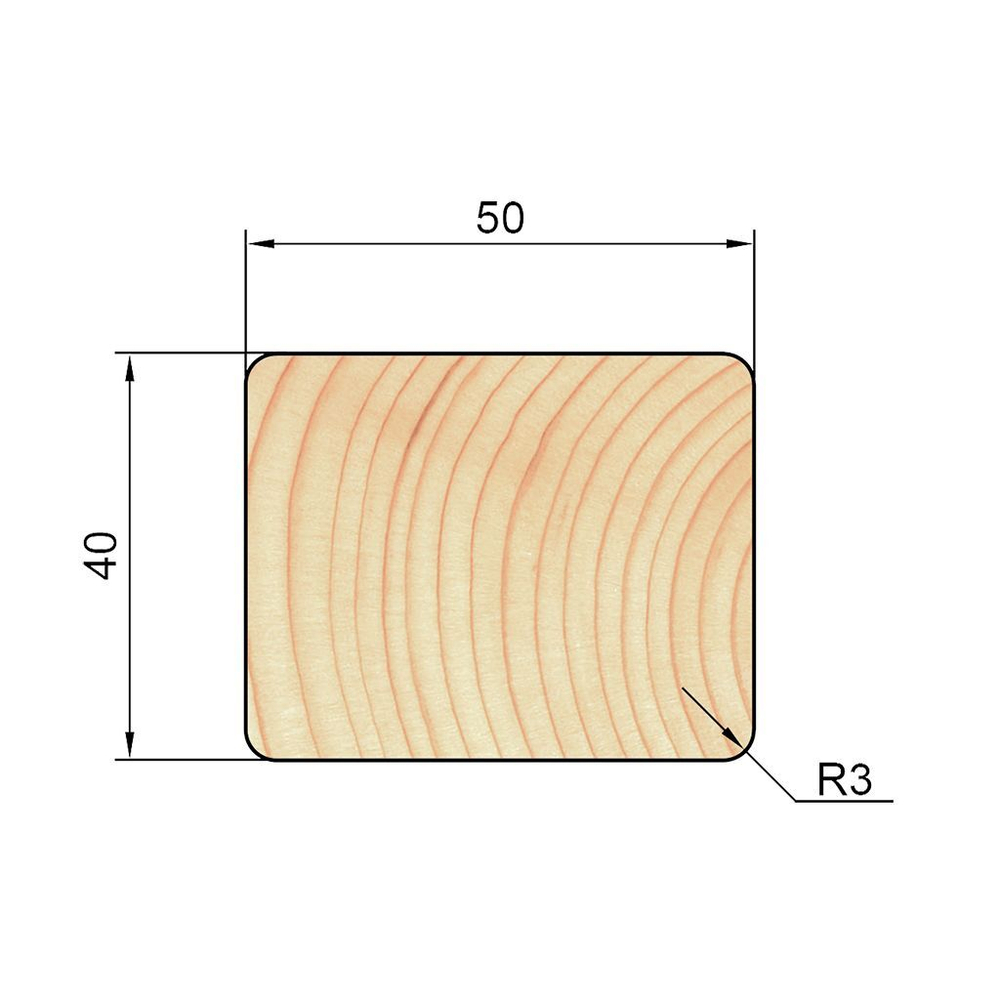 Рейка декоративная сорт Экстра 40*50*3000