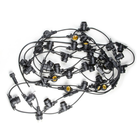 UDL-K120 200-E27-100M IP65 BLACK BELT-LIGHT Гирлянда Белт-лайт. 100 м + 1.5м сетевой шнур. 200 патронов E27. шаг 50см. Чёрная. TM Uniel.