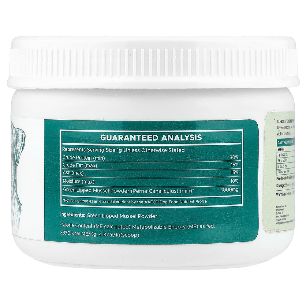 Chew + Heal, порошок из зеленых мидий, для собак, 170 г (6 унций)