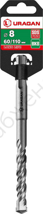 URAGAN 8х110 мм, SDS-plus бур (29311-110-08)