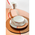 Набор из двух салатников бежевого цвета с авторским принтом из коллекции freak fruit, 16см