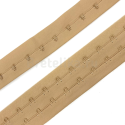 Застежка 2 крючка метражом бежевая