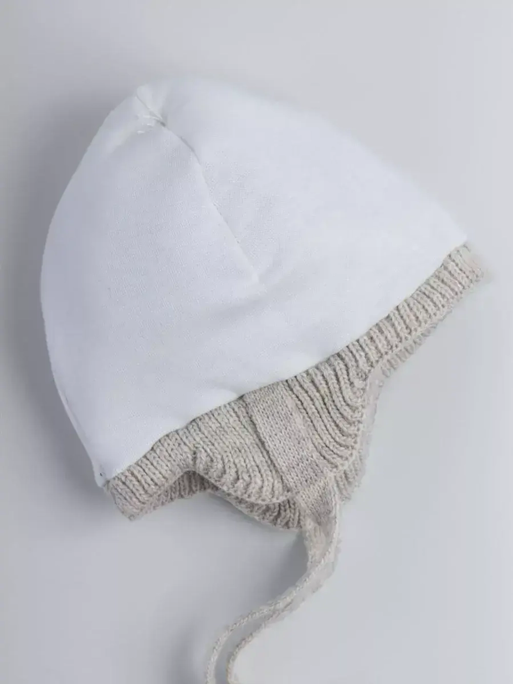 Шапка зимняя вязаная детская с манишкой