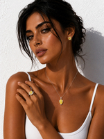Серебряный кулон с желтой подвеской (Fancy Yellow)