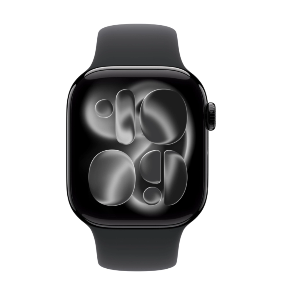 Apple Watch Series 11 GPS 46mm Jet Black Aluminum Case with Sport Band Black (Спортивный ремешок черного цвета) (M/L, 160–210 mm) MEUX4