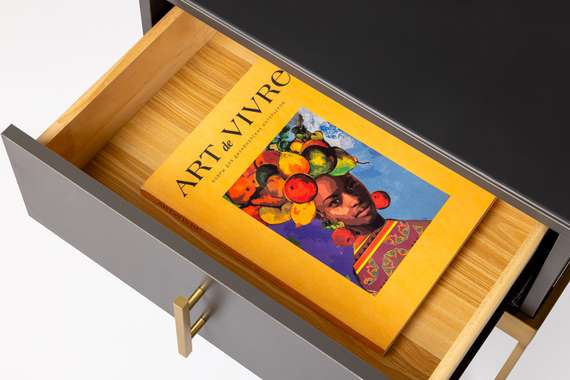 Тумба прикроватная серая