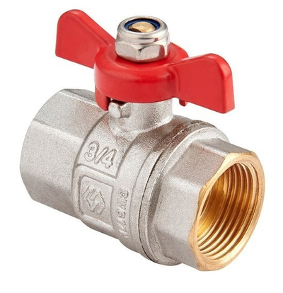 Кран шаровый 1/2" Вн./Вн. Premium прямой бабочка MVI