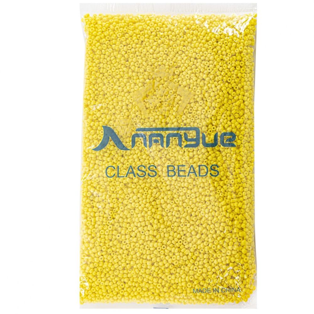 Бисер Alingar размер №8 вес 450 гр., желтый глянец, непрозрачный, пакет Бисер Alingar размер №8 вес 450 гр., желтый глянец, непрозрачный, пакет