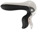 Вагинальный расширитель Vibrating Speculum с вибрацией и подсветкой (Цвет: черный)