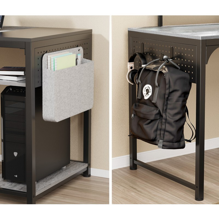 Стол письменный (для компьютера) EUREKA ZX-SS140B-OGB с шириной 140 см, Oak Grey (ZX-SS140B-OGB)