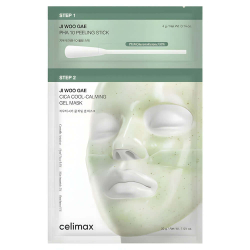 Celimax Ji Woo Gae Cica PHA Peel 2-step Gel Mask, 34g*1ea Двухступенчатый набор против воспалений