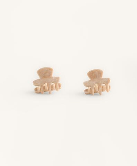 OYSHO Две маленькие заколки для волос, миндальный