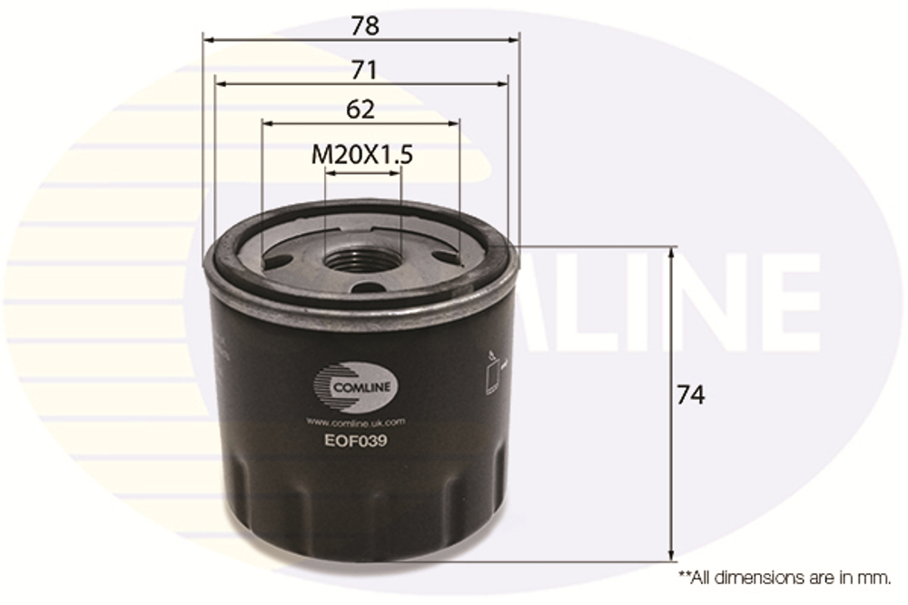 COMLINE - EOF039-CML - Oil Filter