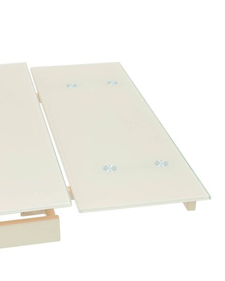 Стол обеденный Roma раскладной 160-220*90 глянцевый бежевый