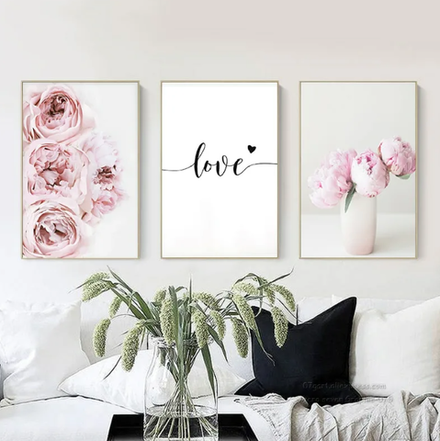 Интерьерная картина в технике цифровой печати. АРТ 027 Пионы