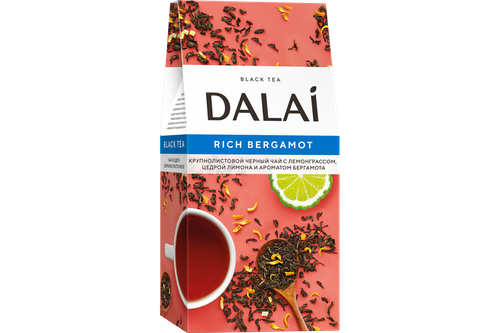 Чай черный крупнолистовой Dalai Rich Bergamot 80г