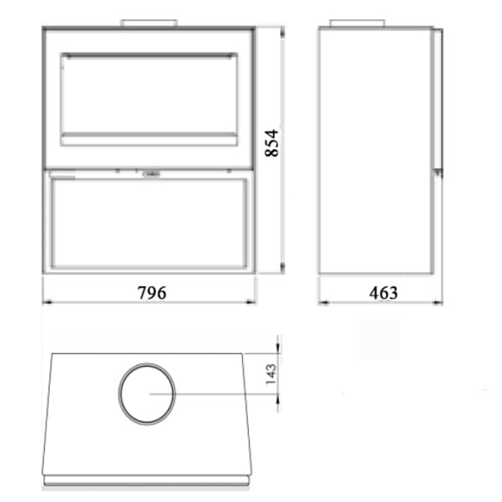 Печь-камин PANADERO Fenix