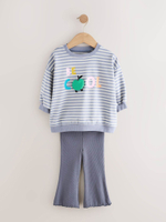 Толстовка и легинсы в комплекте для девочки Next E65-384, 2 шт., Зеленый, Молочный, Серый