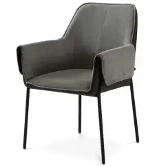 Стул Notti, темно-серый шенил, экокожа