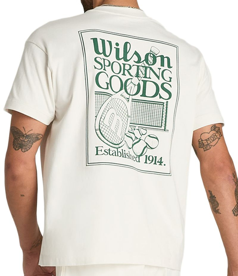 Теннисная футболка Wilson Classic Graphic - sandrift