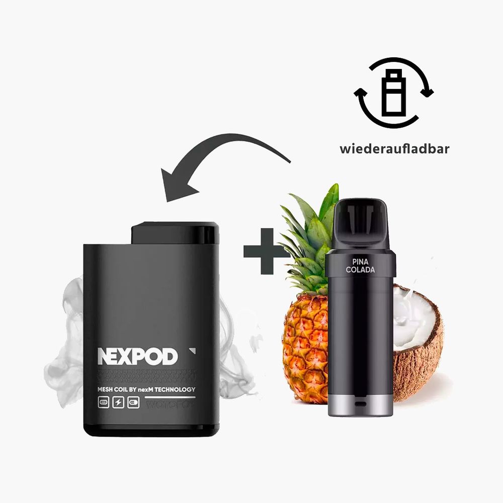 nexPOD Prefilled Pod Kit 5000 - Pina Colada (5% nic)