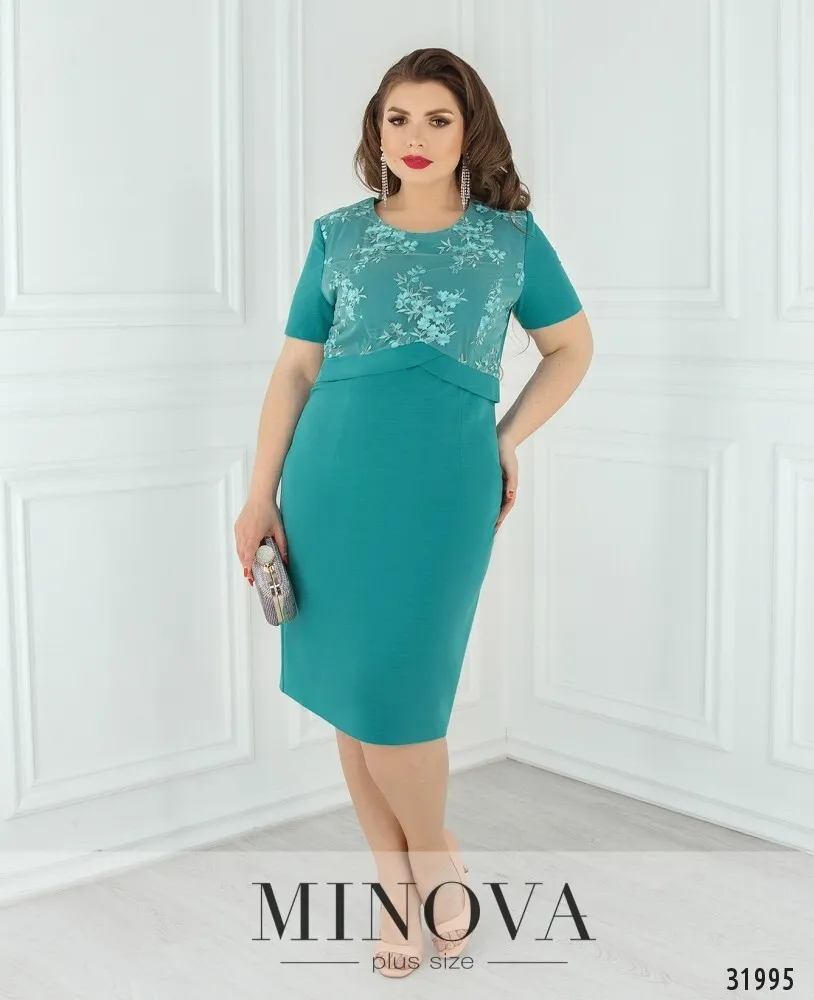Платье 354-бирюзовый Minova