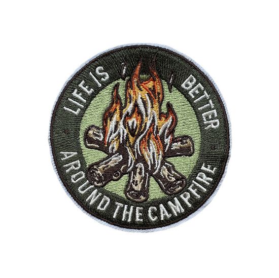 Нашивка термоаппликация на одежду и  на рюкзак. Костёр. Путешествия