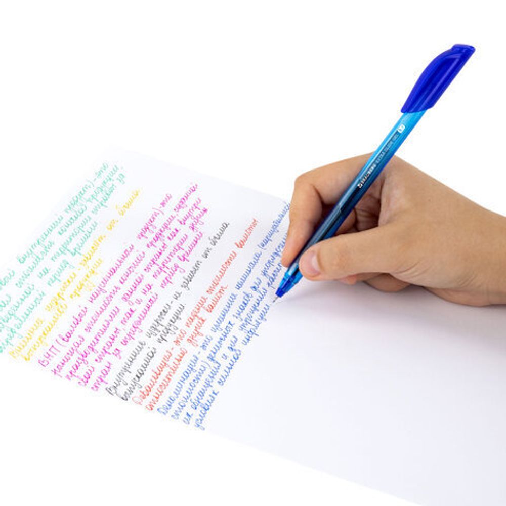 Ручки гелевые BRAUBERG "Extra Glide Gel", НАБОР 6 ЦВЕТОВ, трехгранные, игольчатый наконечник 0,7 мм, линия 0,5 мм, 144078