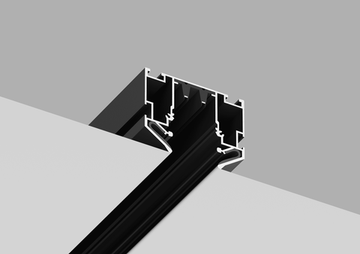 Встраиваемый трек 220V в натяжной ПВХ потолок 2м CLT 0.135 01 L2000 BL черный SPACE 220 Crystal Lux